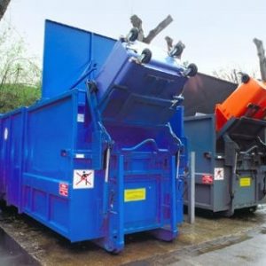 Avermann portable compactor with bin lift