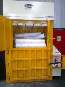 Cardboard tubes baled in Bramidan 4-0S(50) baler - Kenburn