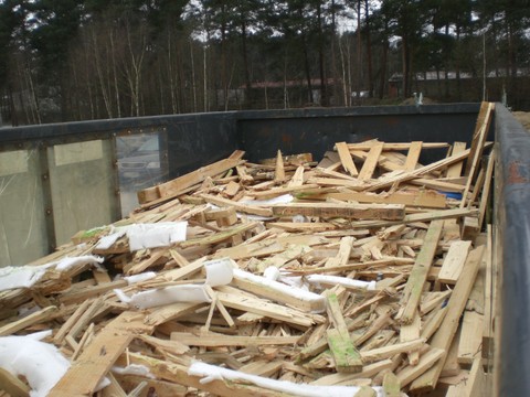 BJRP Wooden boxes after compaction