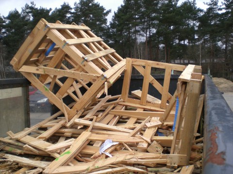 BJRP Wooden boxes before compaction