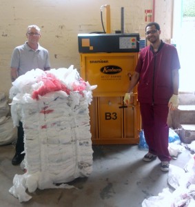 Bramidan B3 baler at Northern General Hospital