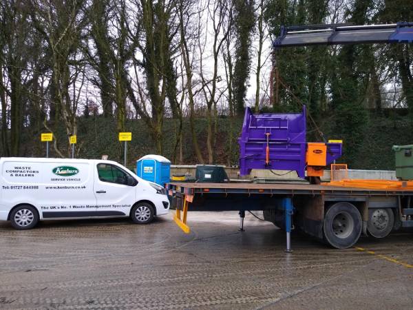 Kenburn Select KS250 Static Compactor being offloaded