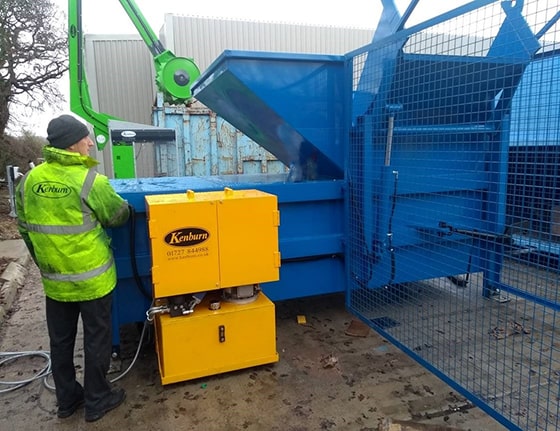 Kenburn Select KS300 static compactor with bin lift