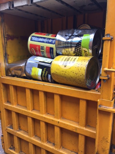 baling oil cans
